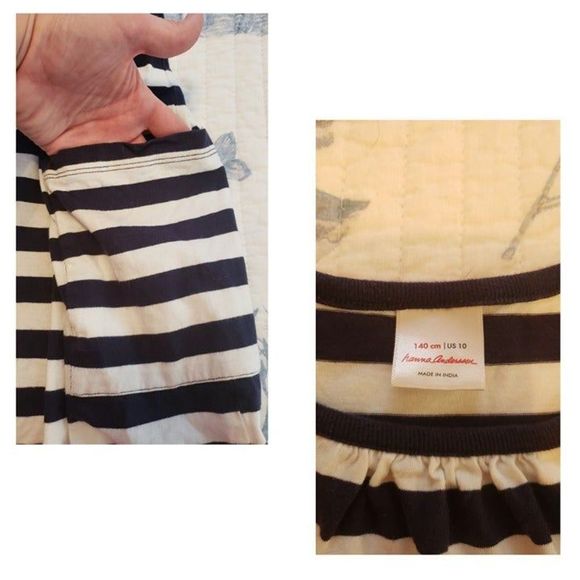 Hannah Andersson Dress Navy w/pockets Size 10 - Picture 2 of 2